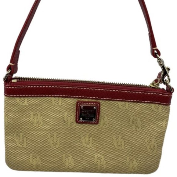 Dooney & Bourke Tan Fabric Wristlet - Picture 1 of 7